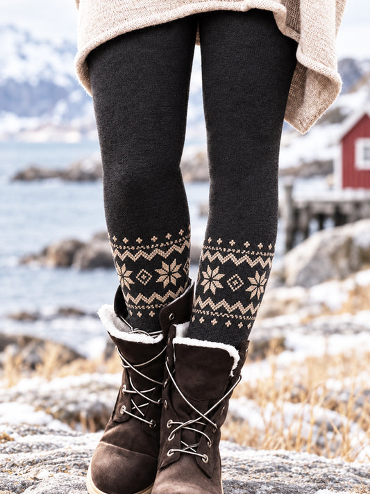 Naisten retro skandinaavinen klassinen monikäyttöinen leggingsit