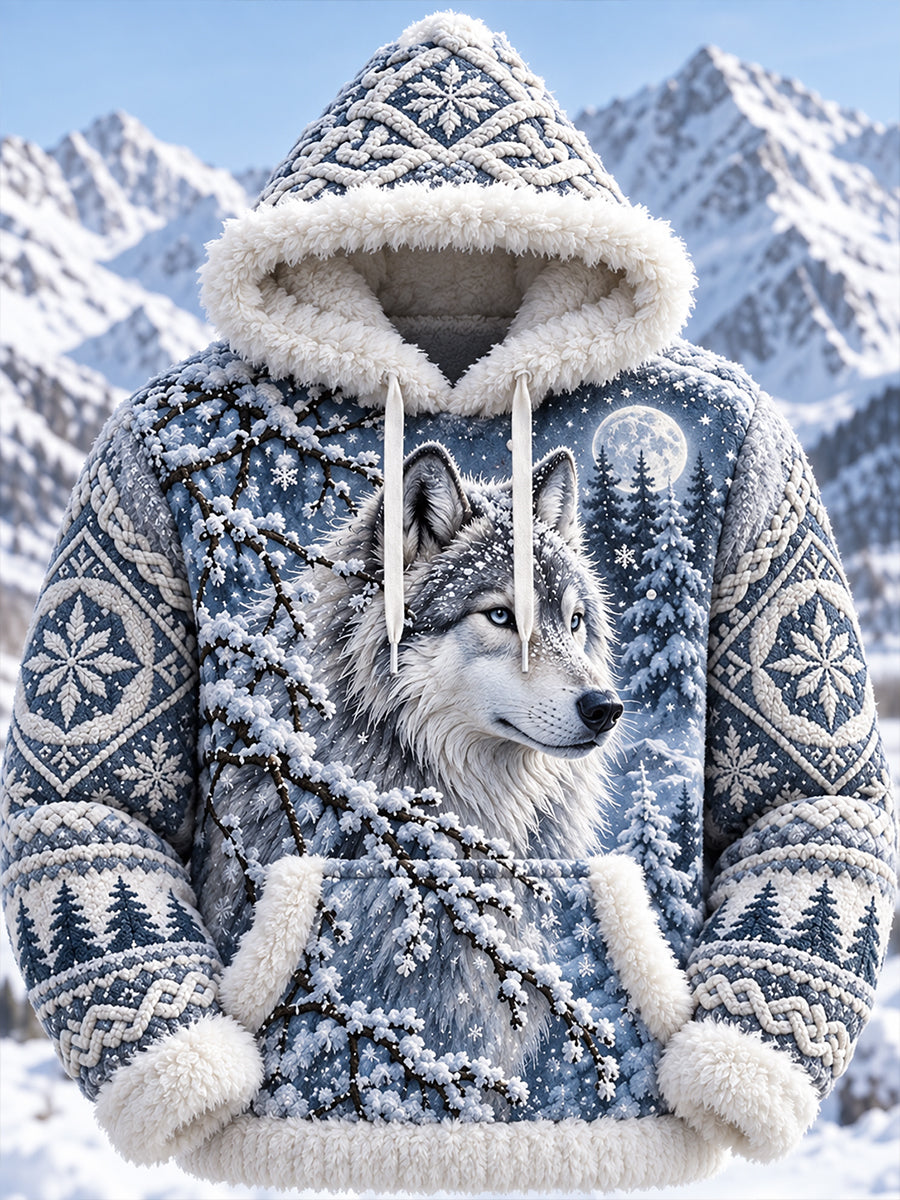 Miesten pohjoismainen eläinlääkäri Flannel Sweatshirt