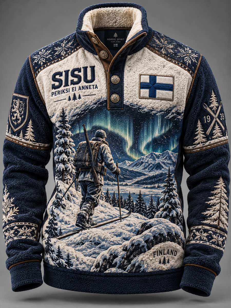 Miesten Sisu-kulttuuri neljän napin huppari