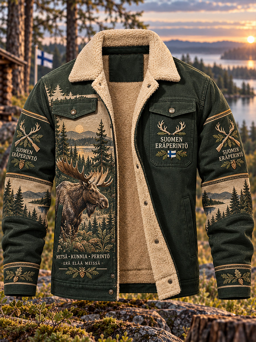 Miesten Fleece-Lined takki metsästys kauden muistotulos