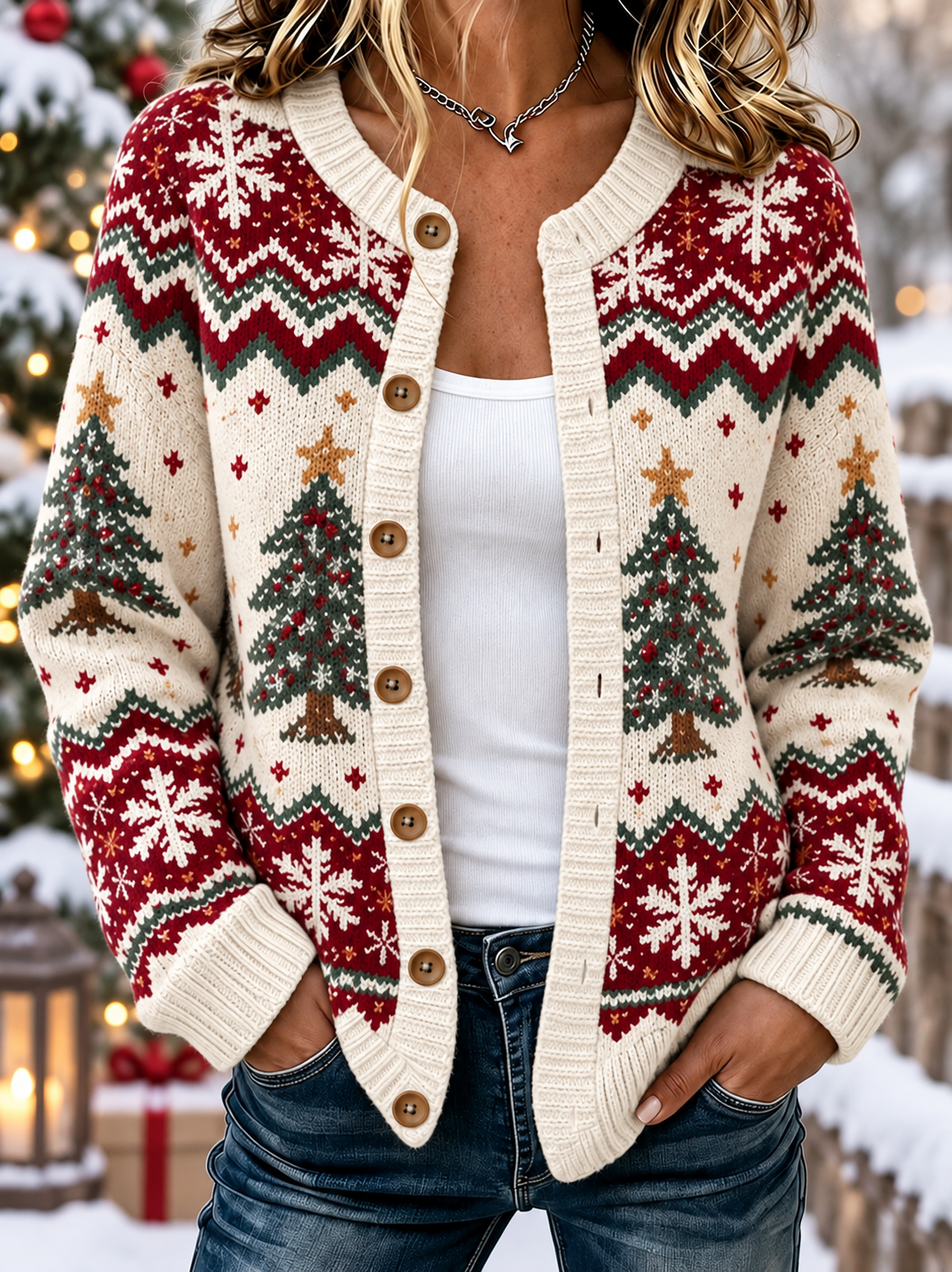 Naisten joulu Cardigan