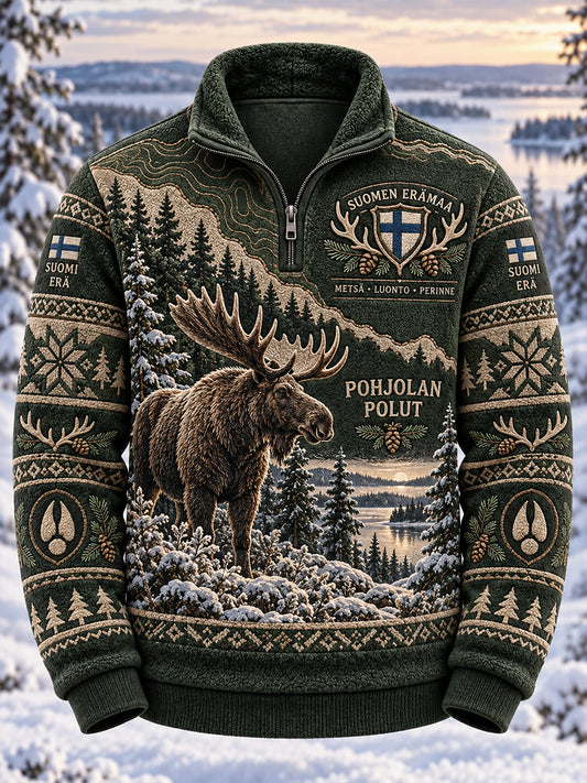 Miesten metsästys kauden muisto graafinen korkea-kaula Pitkähiha Sweatshirt