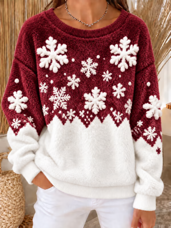Naisten joulu Flannel Sweatshirt