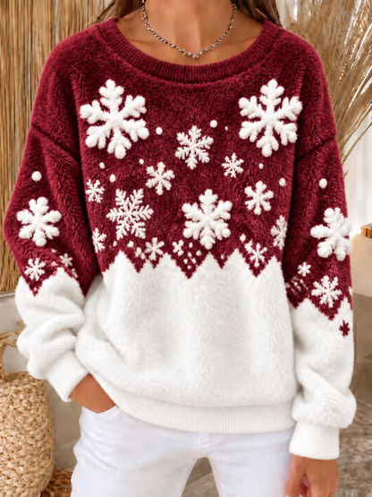 Naisten joulu Flannel Sweatshirt