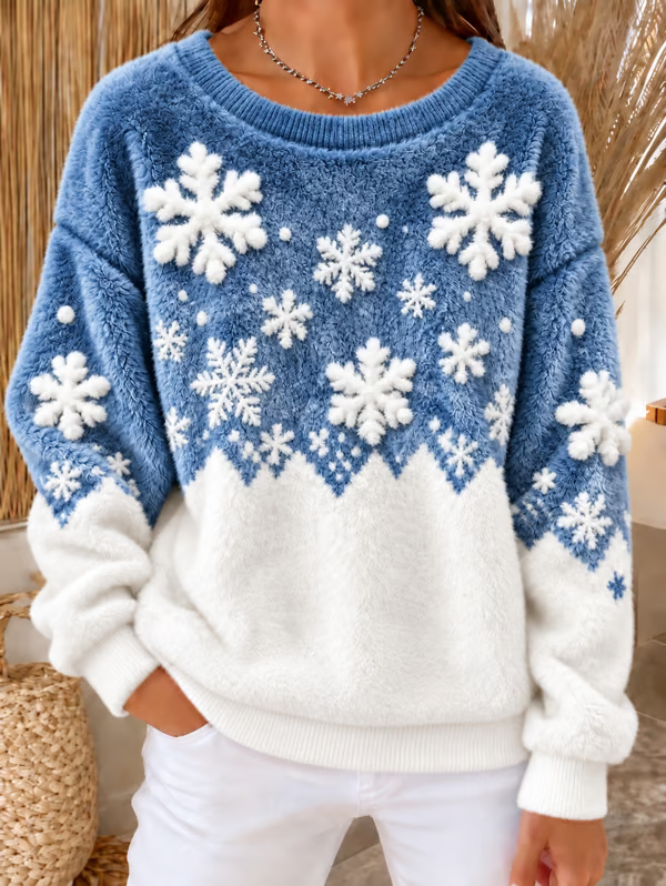Naisten joulu Flannel Sweatshirt