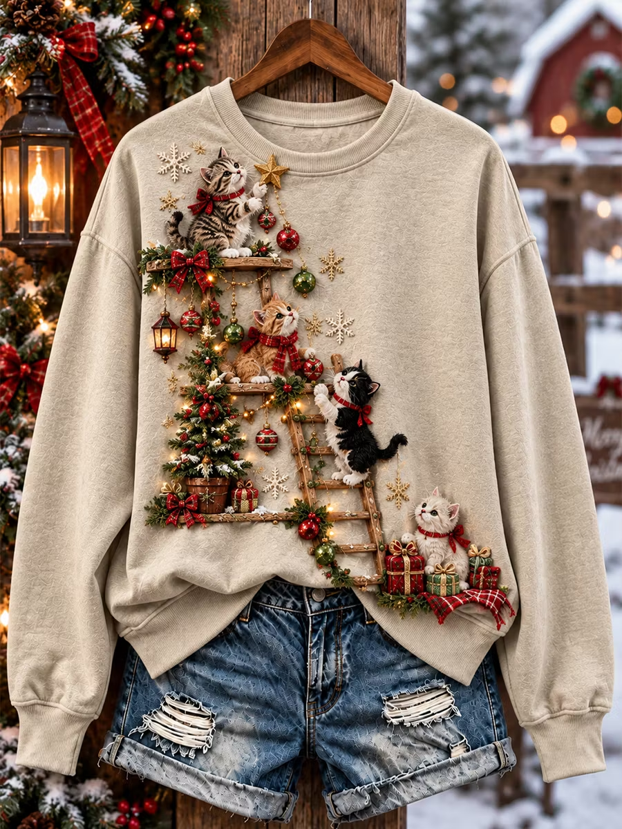 Naisten joulu säännöllinen Sweatshirt