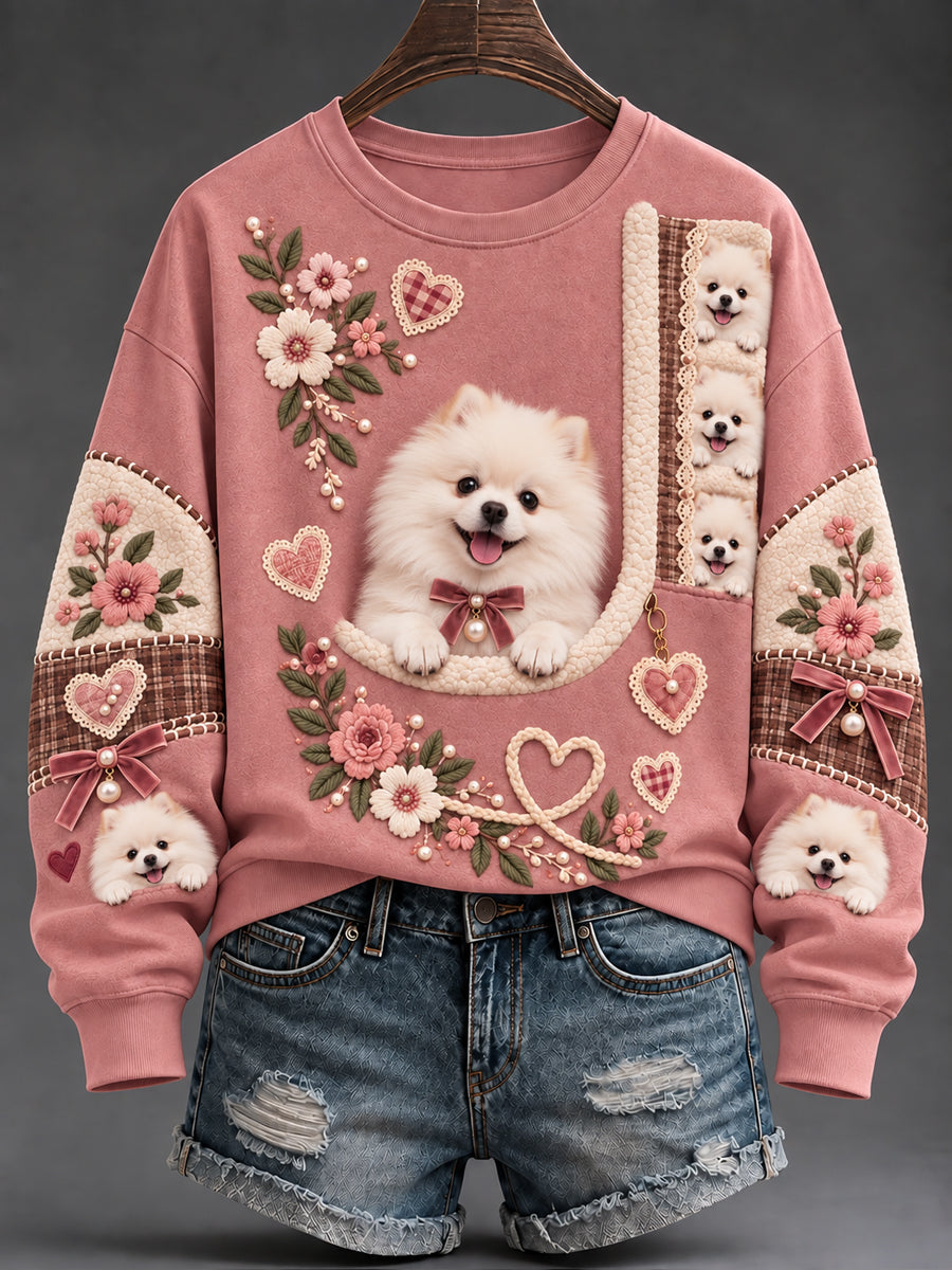 Naisten söpö eläin Print Sweatshirt