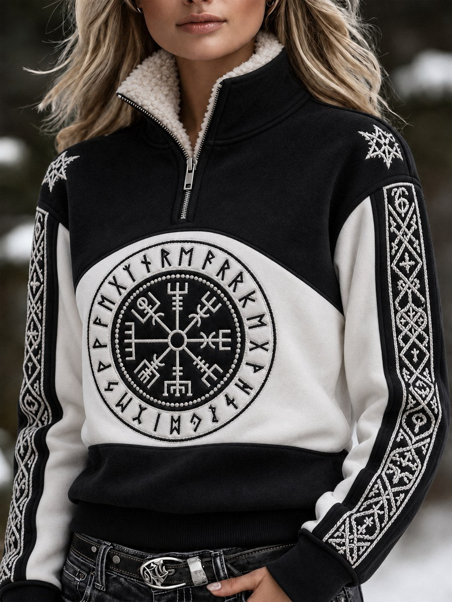 Naisten Vintage Viking Vegvisir Celtic solmu kontrasti