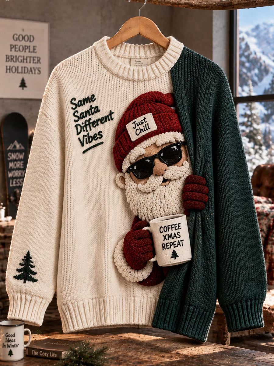 Miesten joulu Joulupukki taidetta Tulosta Sweatshirt