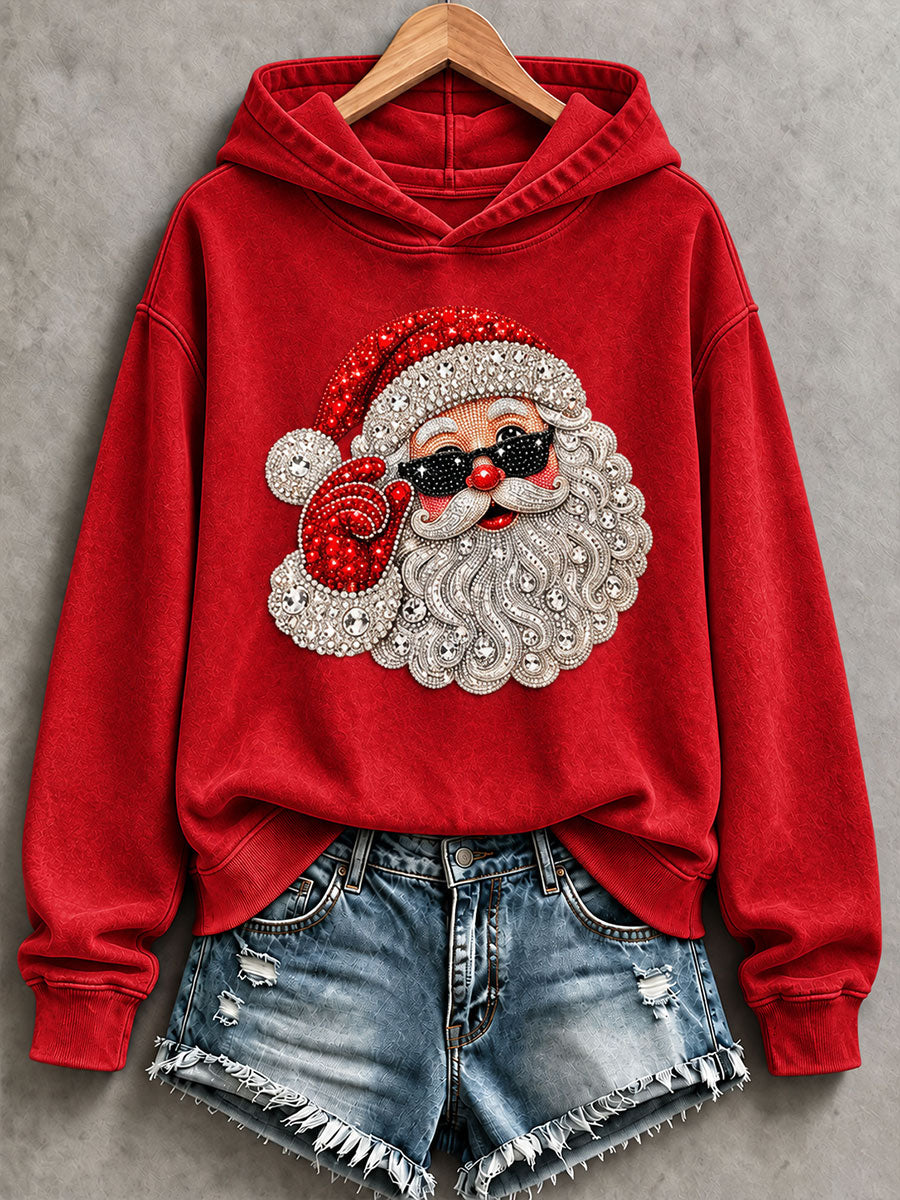 Naisten cool Joulupukki tulostaa säännöllinen Sweatshirt