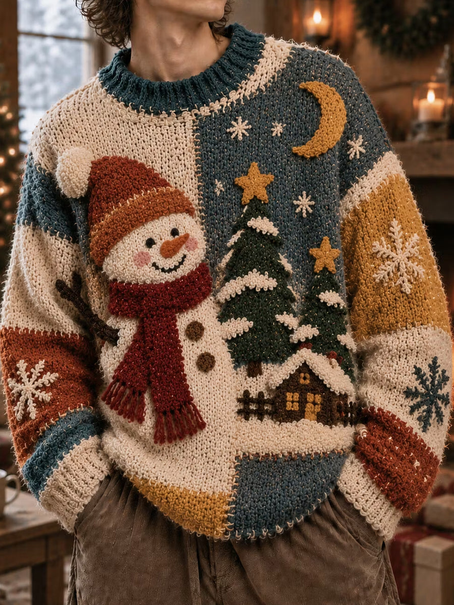 Miesten joulu lumiukko joulukuu Taide Printa Sweatshirt