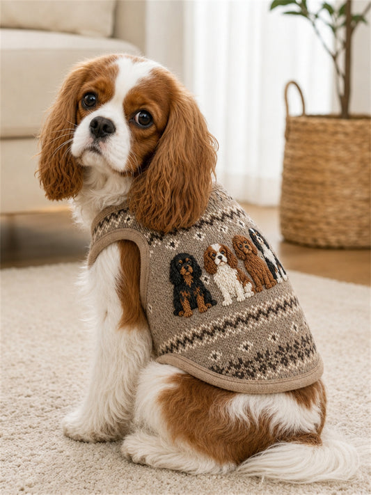 Vintage Cavalier Dogs Isle kuvio