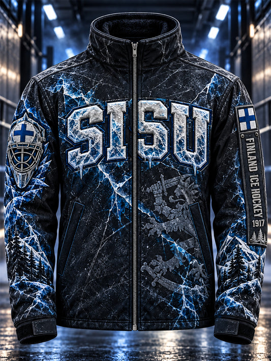 Miesten Retro Suomen itsenäisyyspäivä Hoodie Zip-Up