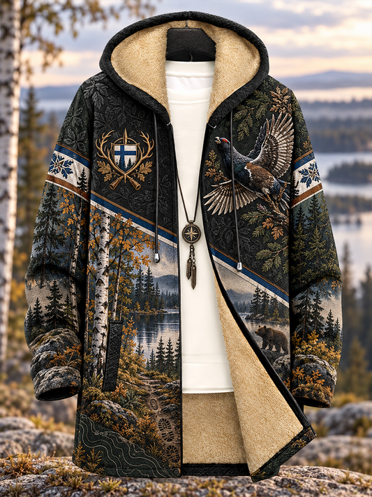 Miesten suomalainen kulttuuri Fleece vuorattu huppari