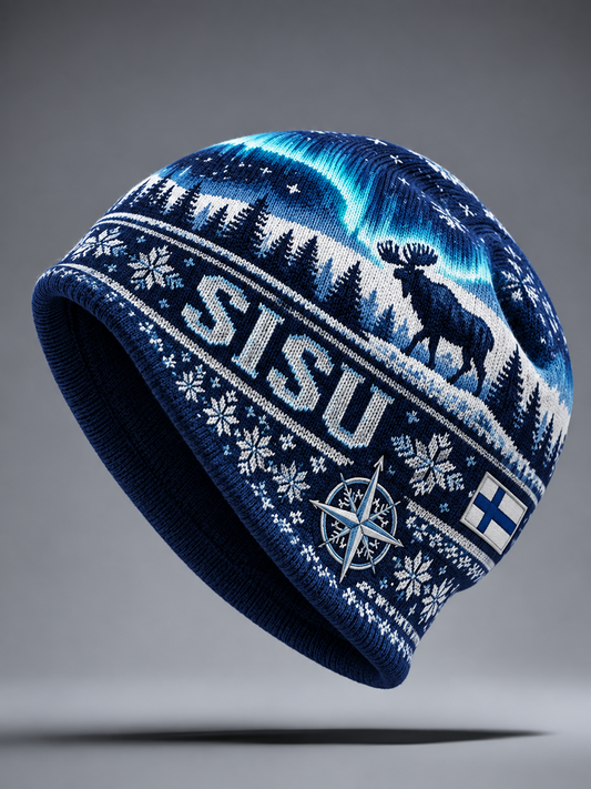 Suomen kulttuuri Vintage Syksy ja talvi Lämmin kylmä neulettu hatu