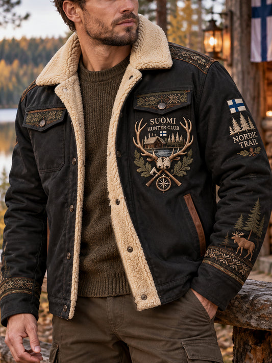 Miesten Fleece-Lined takki metsästys kauden muistotulos