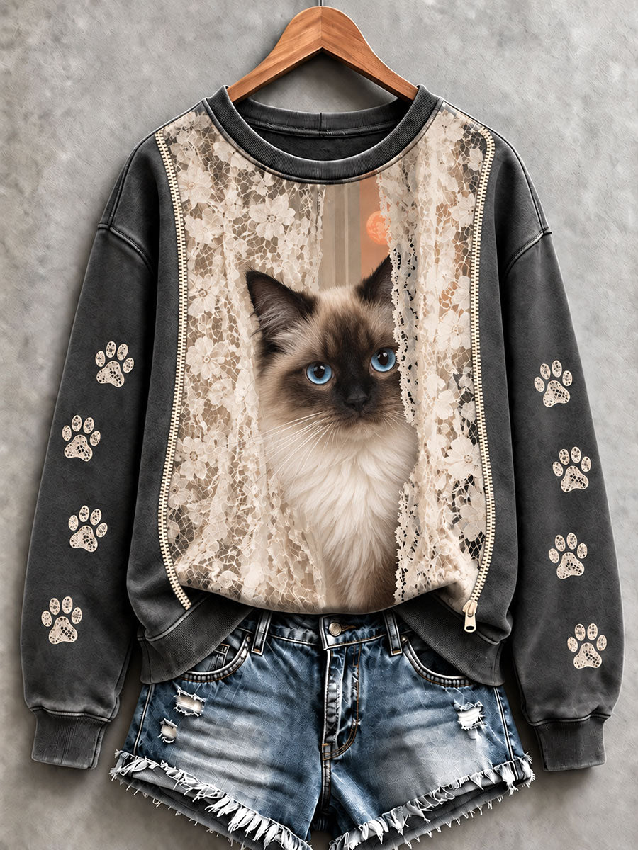 Naisten ragdoll kissan Sweatshirts