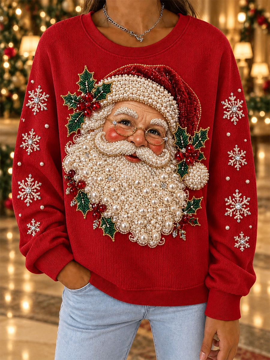 Naisten Retro Joulupukki Sweatshirt