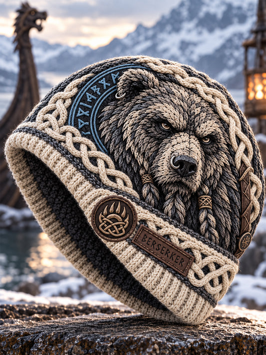 Viking Art Vintage Syksy ja talvi lämmin kylmä neulettu hatu