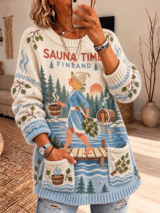 Naisten sauna kulttuuri jäljitelmä puserot