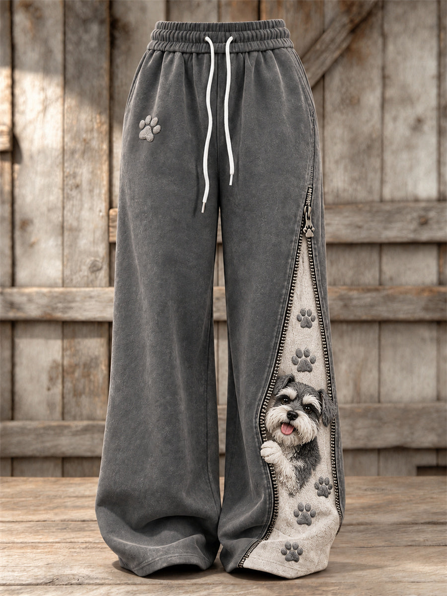 Naisten Peeking Schnauzer Dog & Puw