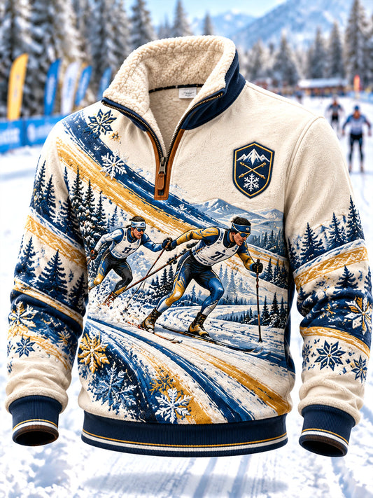 Miesten Nordic Cross-Land hiihtopistepainettu Sweatshirt