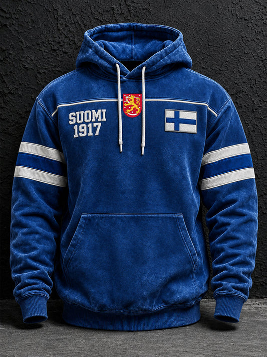 Miesten Suomi-inspiraationa oleva huppari
