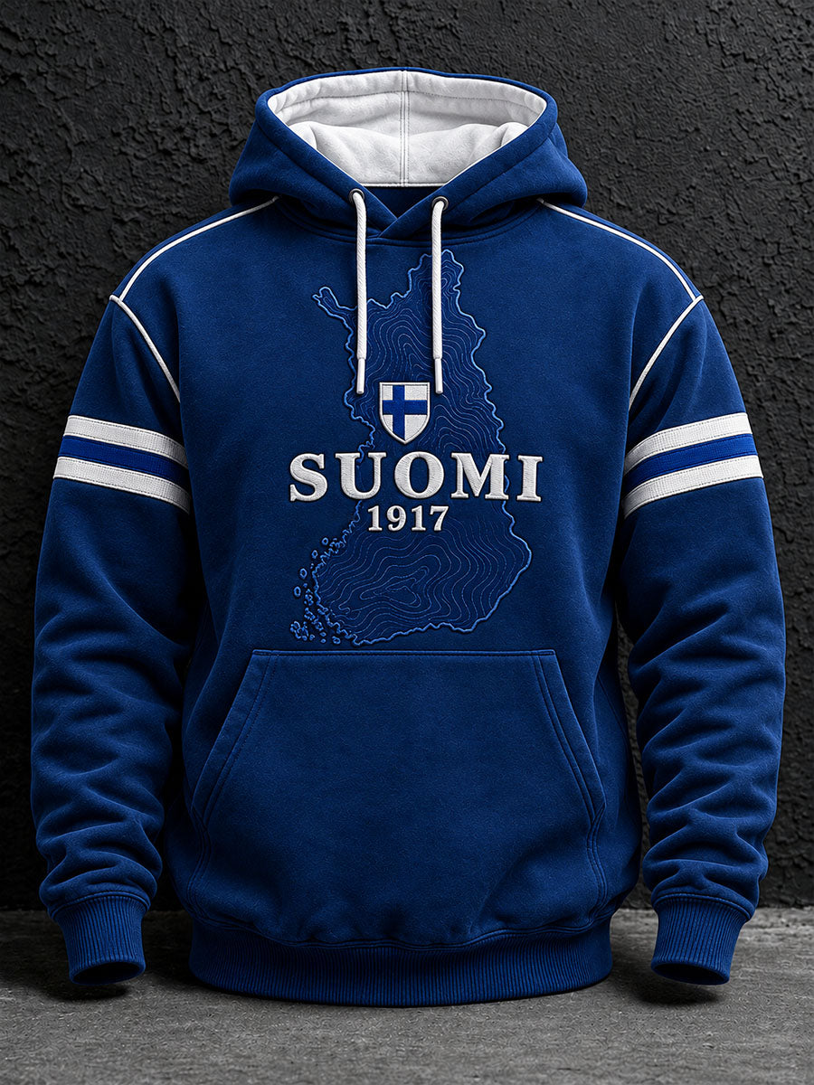 Miesten Suomi-inspiraationa oleva huppari